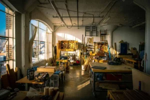 Helle Werkstatt für kreatives Arbeiten